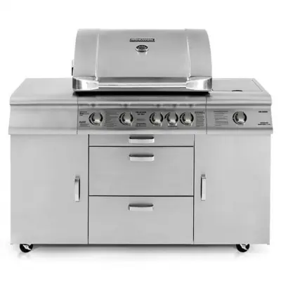 Brinkmann 4 Burner Gas Grill With Side Burner