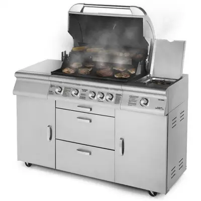 Brinkmann 4 Burner Gas Grill With Side Burner.