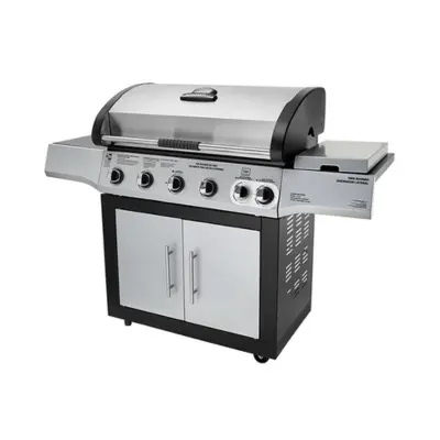 Brinkmann 5 Burner Gas BBQ With Grill And Side Burner.